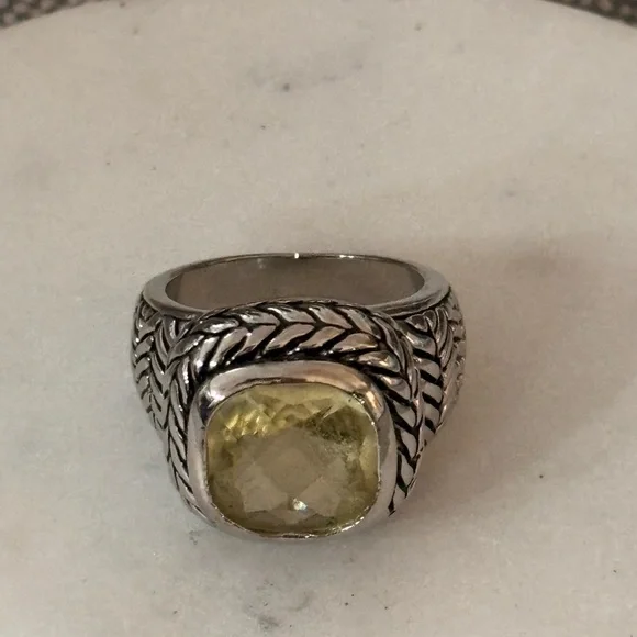 Vintage Lucky Brand Corine Herringbone Ring - Picture 4 of 7